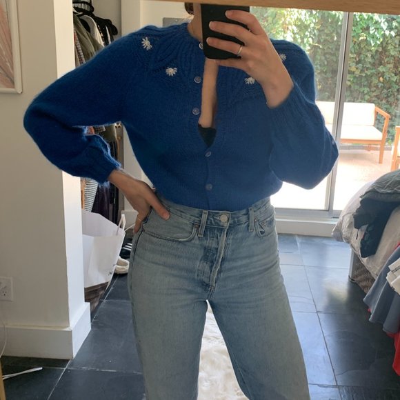 Vintage Hand Crocheted Sweater - Picture 3 of 4